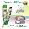 750ml High Temp Pu Foam Spray / Glue , Insulating Building Seam , Joint